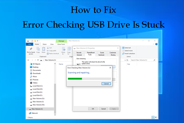 How to Fix Error Checking USB Drive Is Stuck on Windows