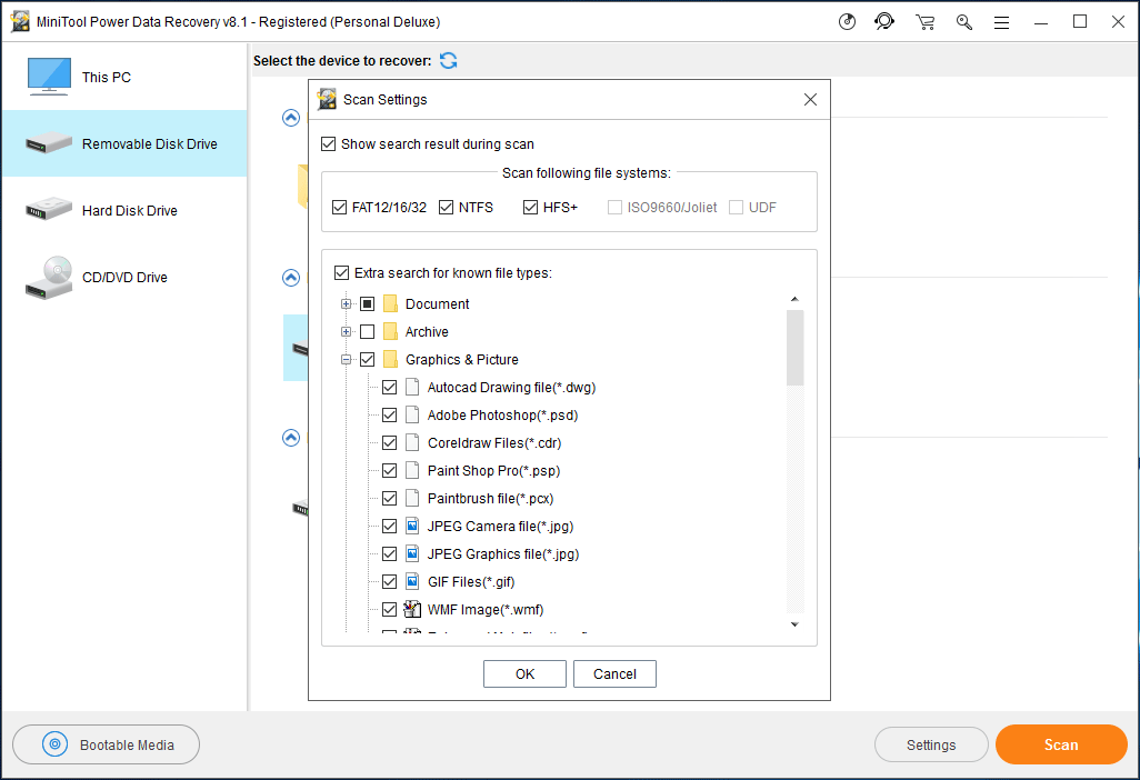 use Settings to make some selections