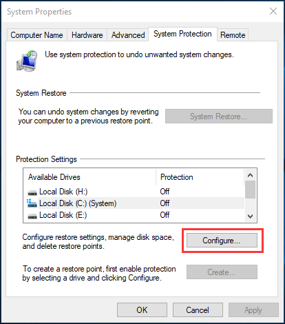 La actualización de Windows se bloquea al crear un único punto de restauración