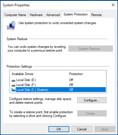 choose the disk and click Configure to continue