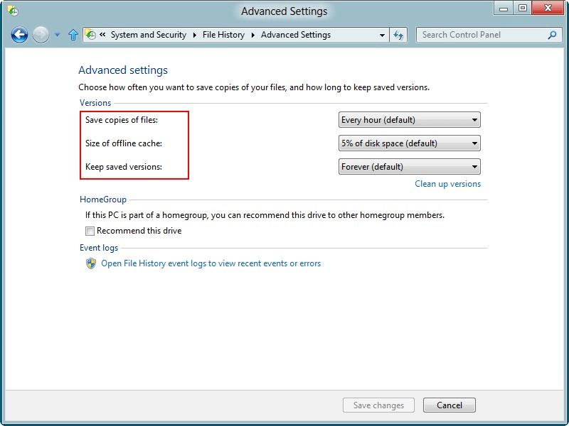 set more settings by clicking on Advanced settings