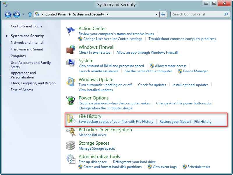 How do I click restore for Windows 8?