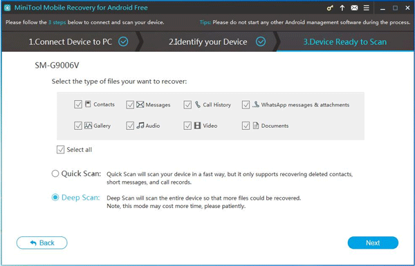 choose a proper scan method