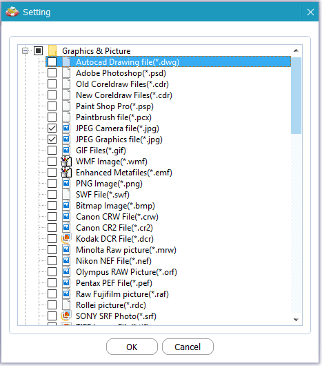 set up scan settings