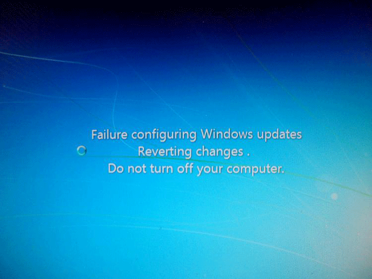 windows 10 failed to install updates reverting changes
