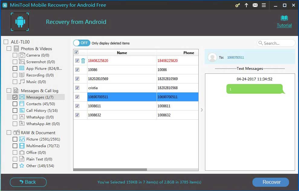 choose a scan method to continue