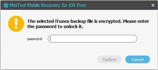 unlock encrypted iTunes backup file