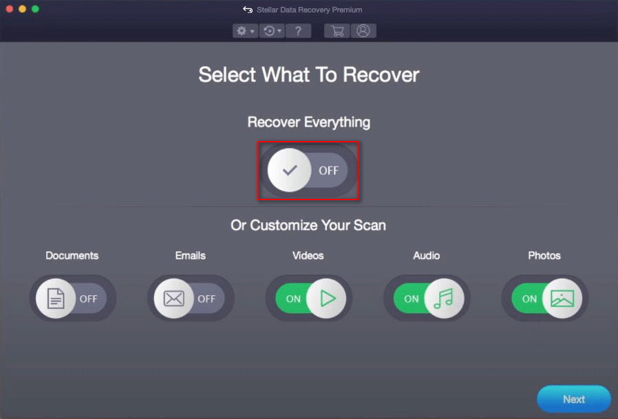 select a drive to scan