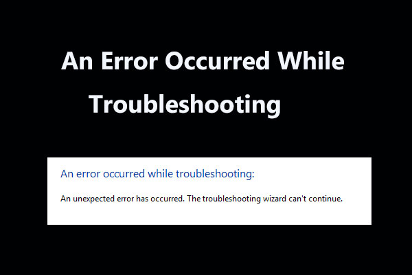 si è verificato un errore occurred while troubleshooting thumbnail
