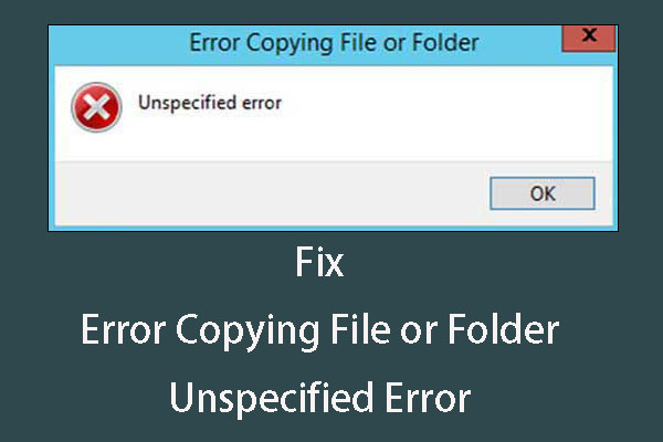 error copying file or folder unspecified error thumbnail