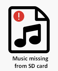 music missing from SD card