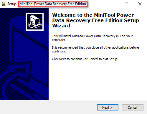 install the recovery software