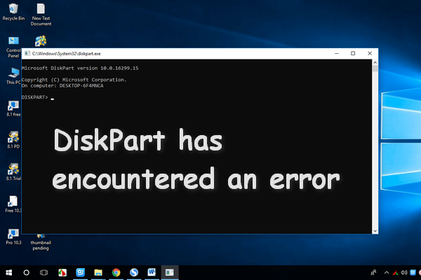 How To Fix Diskpart Has Encountered An Error Solved