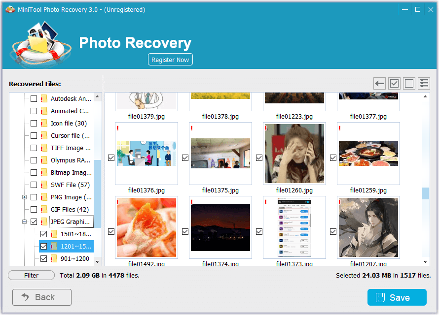 select the drive to recover lost JPEG photos  
