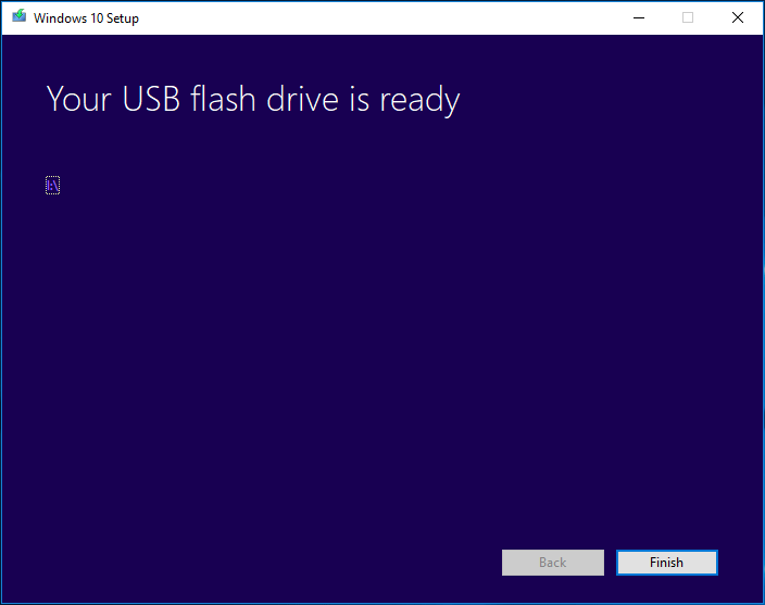 finish creating bootable USB from ISO