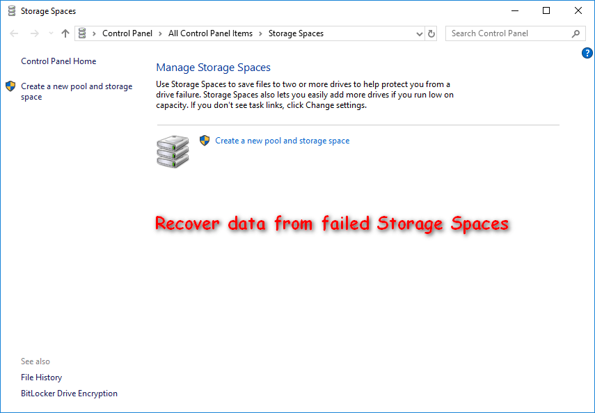 recover data from failed Storage Spaces
