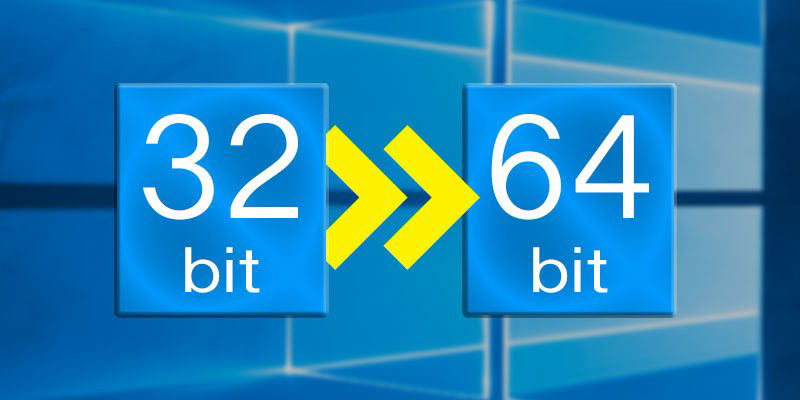 how to change operating system from 32bit to 64 bit windows 7