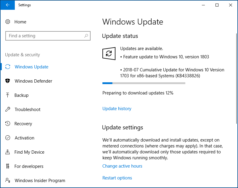 check for Windows updates