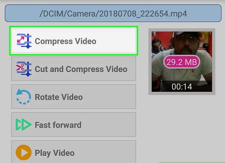 how to downsize a video file