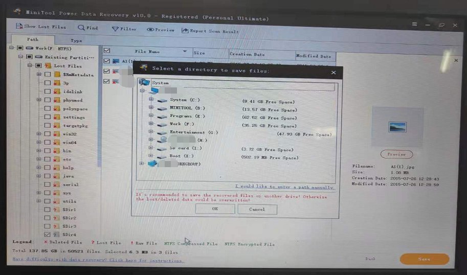 choose a path to save the files