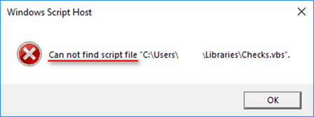 Windows Script Host errors causes