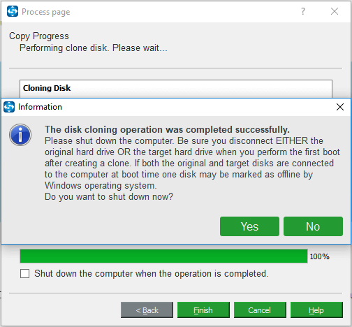 performing clone disk