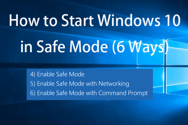 how to enter safe mode windows 10 from bios