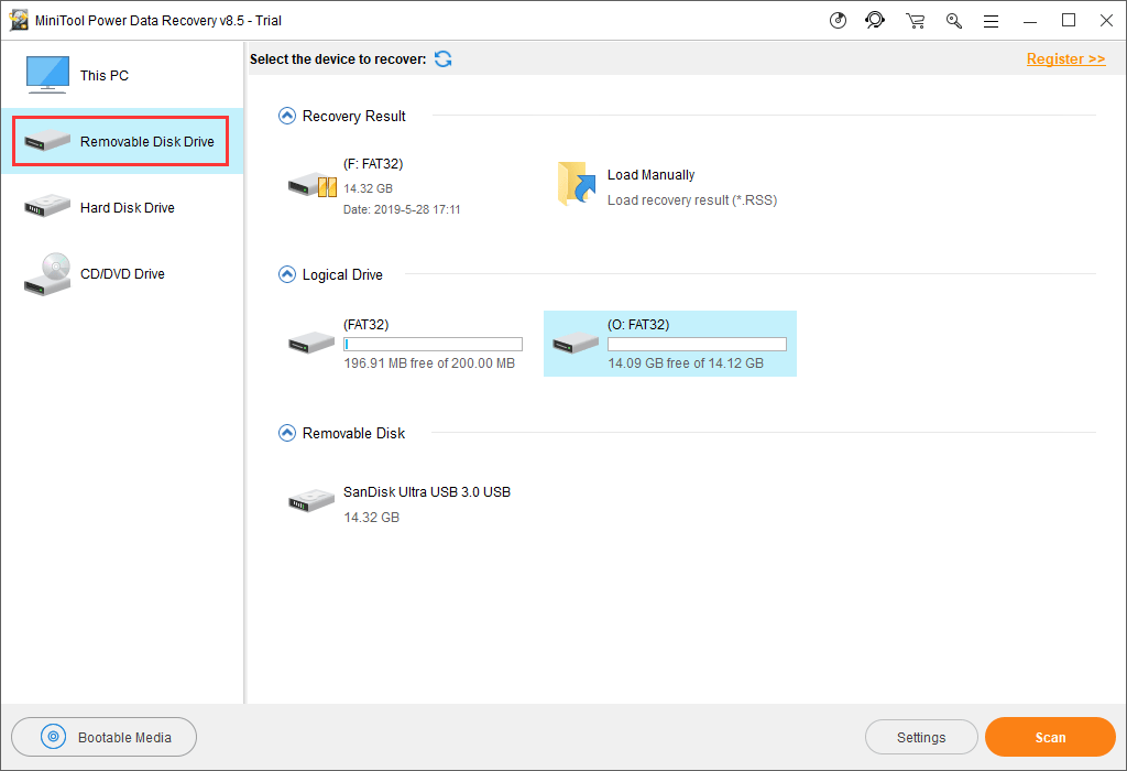switch to Removable Disk Drive