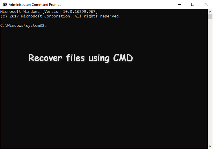 recover files using CMD