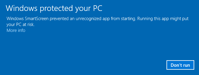 Windows smartscreen