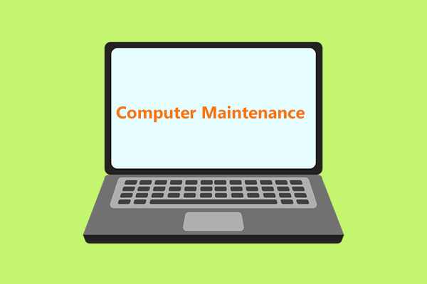 laptop showing maintenance image