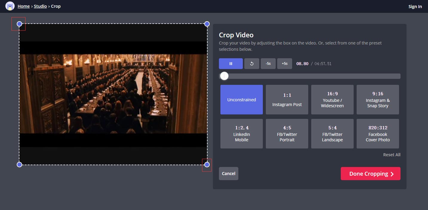 How to Crop a Video on YouTube/PC