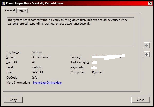 kernel 41 error windows 10