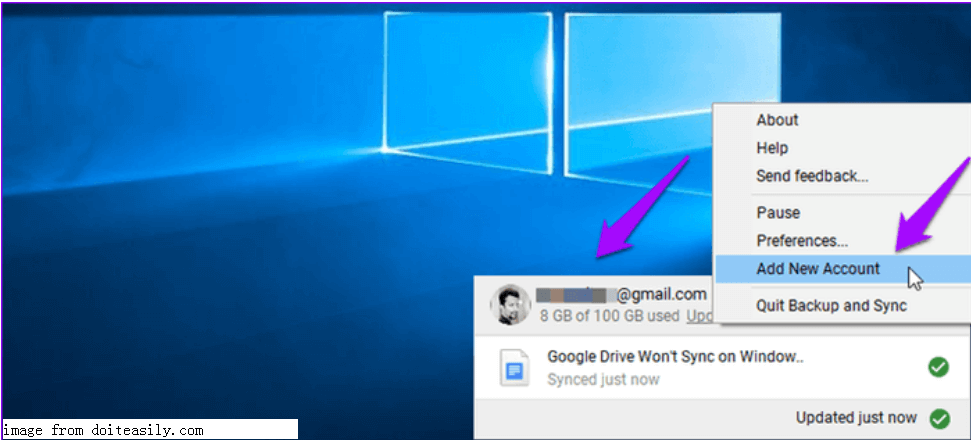 google drive not in system tray