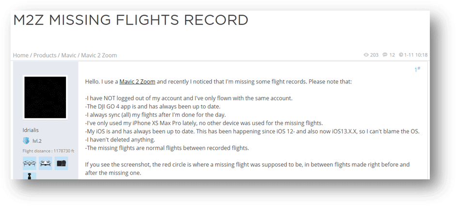 flight records are missing for unknown reasons