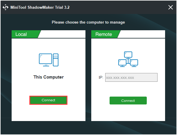enter its main interface