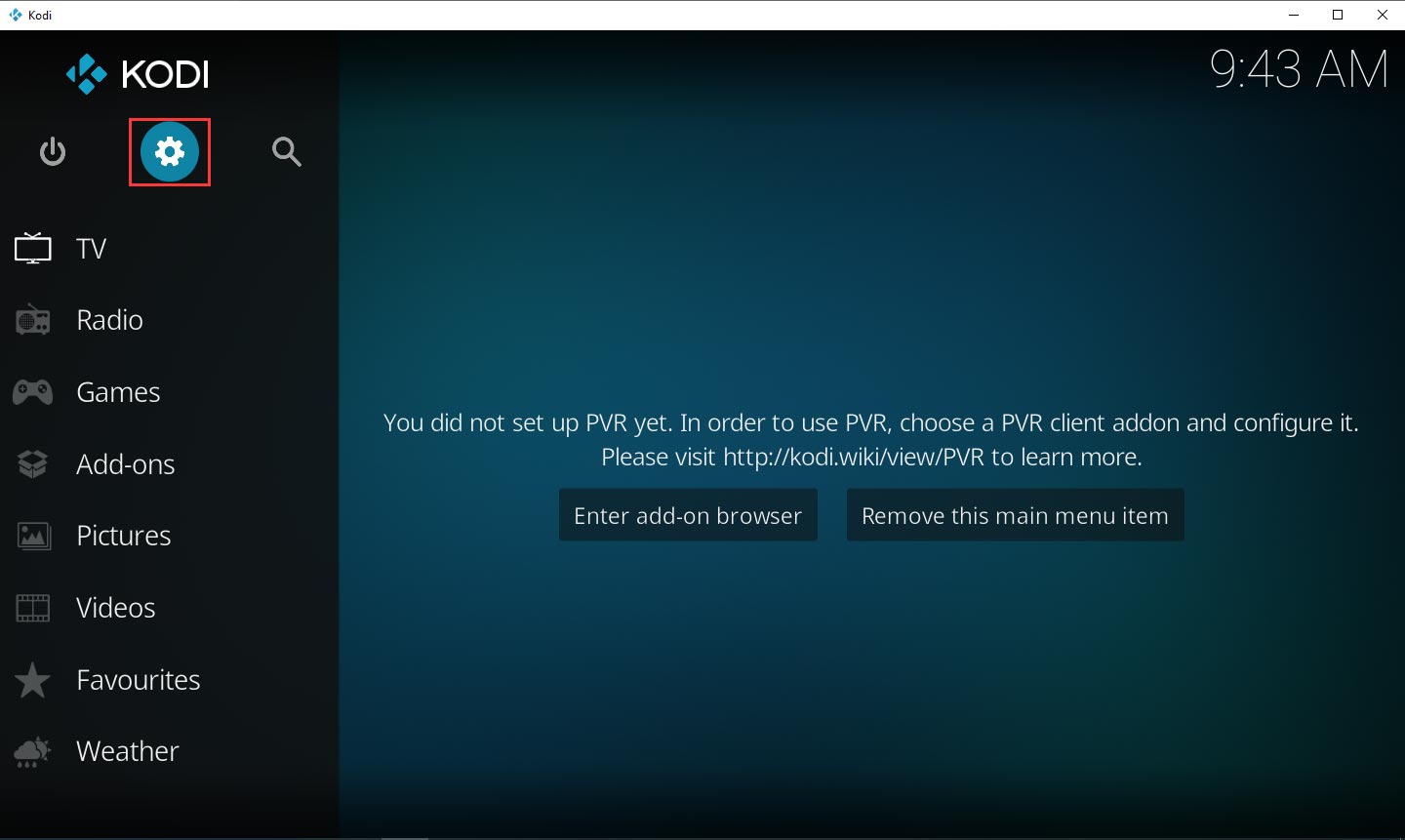 click System Settings