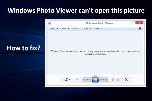 Windows Photo Viewer can't open this picture