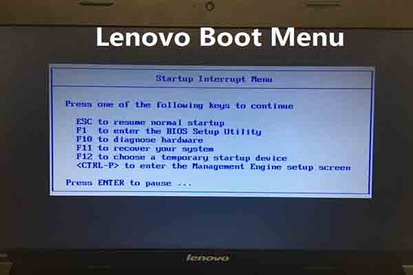 boot menu key windows 10 lenovo