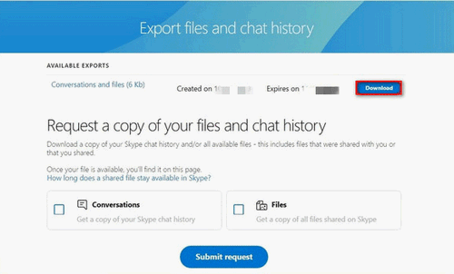 Export skype chat history to text file