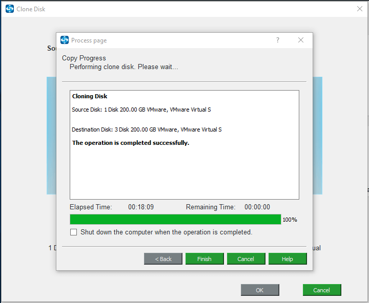 MiniTool ShadowMaker will begin to clone your system to SSD