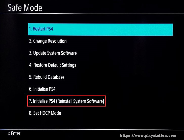 Reinstall PS4 System Software in Safe Mode