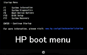 hp laptop boot from cd windows 1