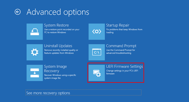 UEFI Firmware-instellingen