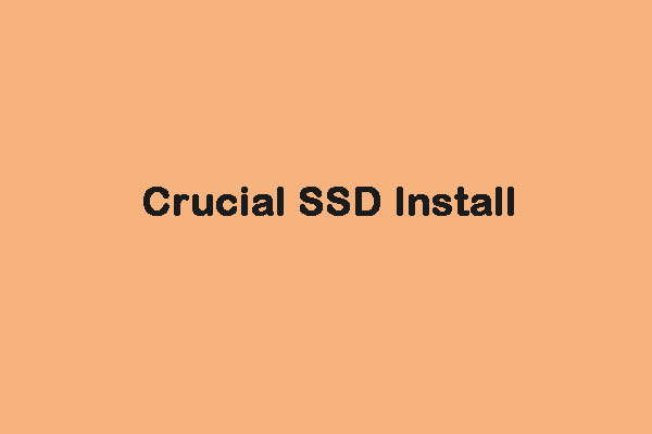 Crucial SSD install