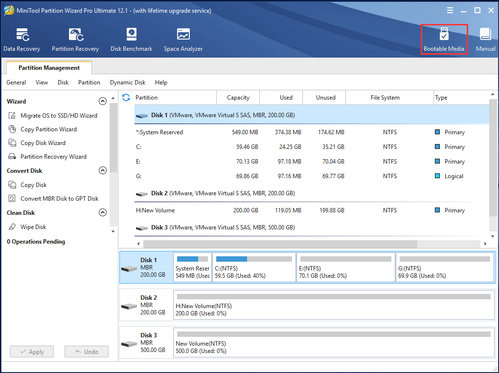 choose Bootable media