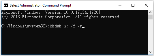 run CHKDSK to repair corrupted SD card