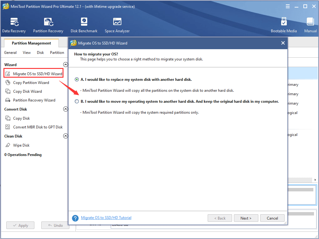 choose a migrating method