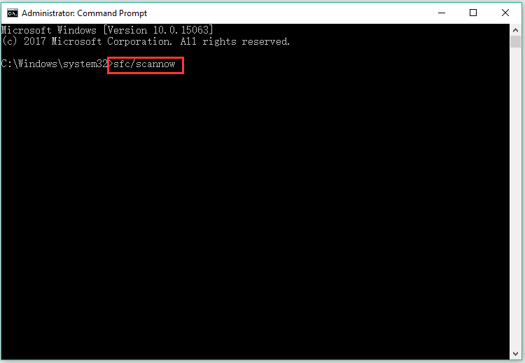 run sfc/scannow in Command Prompt