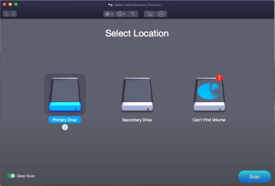 select a location to scan